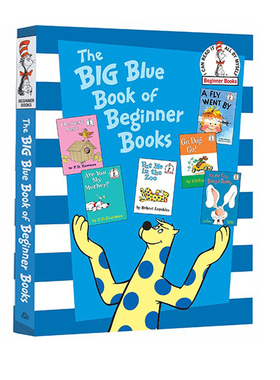 苏斯博士英语启蒙认知 The Big Blue Book Of Beginner Book 蓝色大书 英文原版精装入门绘本故事选集6合1 七色系列