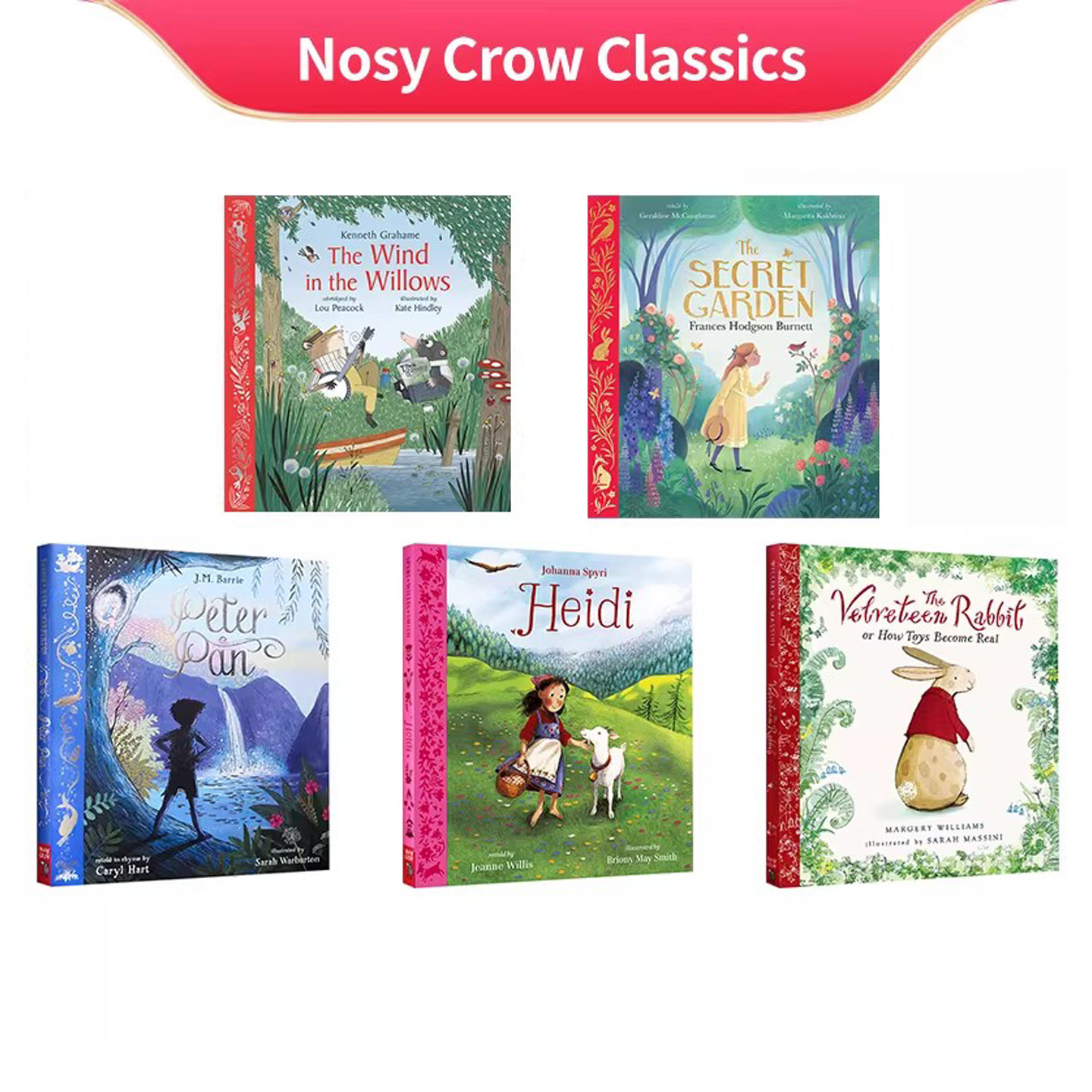 Wind in the Willows 柳林风声 世界经典儿童英文名著 Peter Pan 精装收藏版大开本 Nosy Crow 英文原版绘本 Heidi  Secret Garden