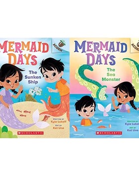 英文原版 Mermaid Days 学乐大树姐妹篇橡树系列 An Acorn系列2册 全彩桥梁章节书