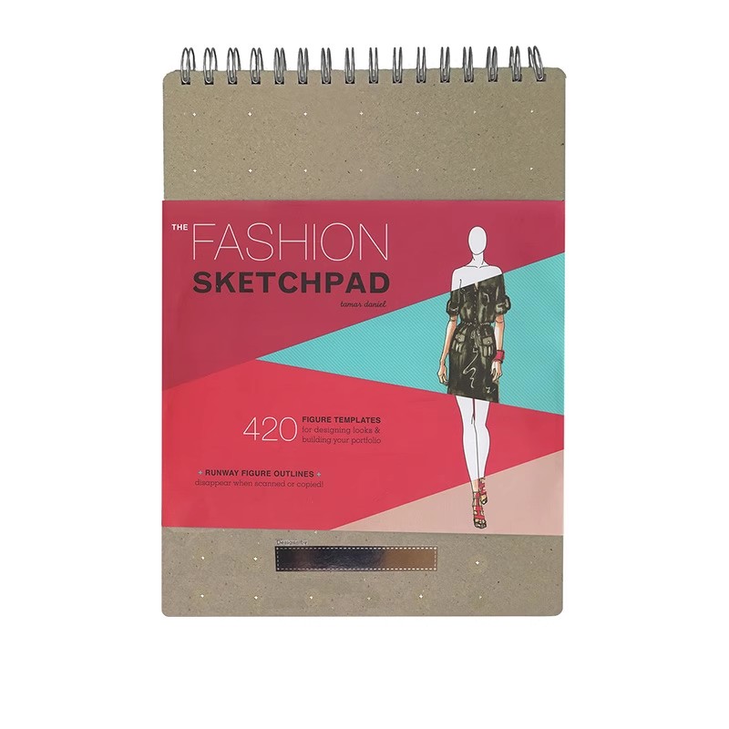 英文原版 The Fashion Sketchpad 420 Figure Templates 服装设计时尚素描簿 螺旋装帧 绘画书籍 内含420个图形模板