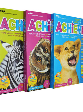 英文原版 Achieve Grade 1-2-3  Think Play Achieve  1-3年级 小学低年级 小学生英文家庭练习册