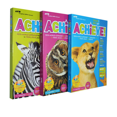 英文原版 Achieve Grade 1-2-3  Think Play Achieve  1-3年级 小学低年级 小学生英文家庭练习册