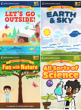 英文原版 Captivate Educate系列 Education 美国小学自然科学教育教辅练习书4册