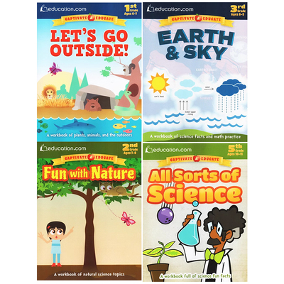 英文原版 Captivate Educate系列 Education 美国小学自然科学教育教辅练习书4册