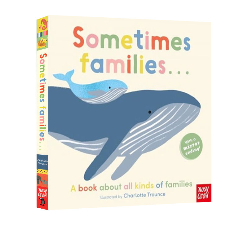 英文原版 Sometimes Families 纸板书 启蒙认知 趣味动物主题 母亲节 大嘴鸟 Nosy Crow 24年5月新品