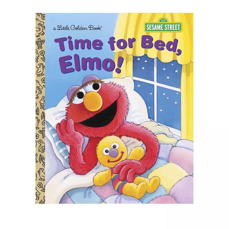 英文原版 Time for bed, Elmo! 芝麻街 Sesame Street Little Golden Book 该睡觉了，埃尔莫！ 英文童谣歌谣