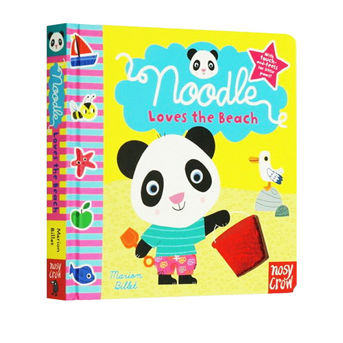 英文原版 Noodle Loves the Beach 纸板触摸书 1-3岁宝宝启蒙英文绘本 Nosy Crow 大嘴鸟出品