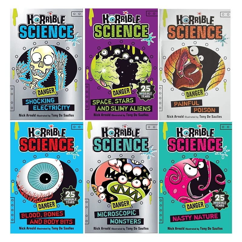 预售 英文原版 可怕的科学 Horrible Science 6册 儿童桥梁章节读物 可怕的历史地理数学同系列 课外科普读物
