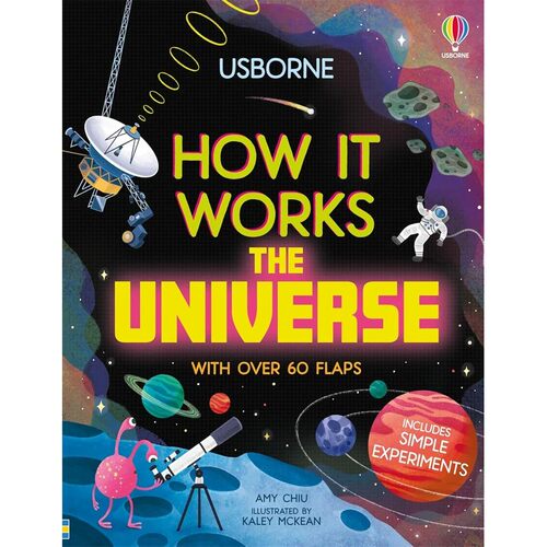 英文原版 How It Works The Universe 宇宙是如何运作的 纸板翻翻书 大开本 尤斯伯恩 儿童科普认知绘本