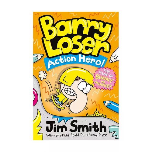 预售 英文原版 倒霉蛋巴里 Barry Loser: Action Hero! 动作英雄 儿童全彩搞笑漫画故事书 图画小说 Barry Loser