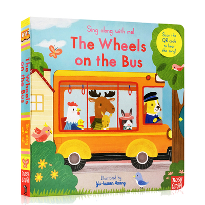 英文原版 The Wheels on the Bus 巴士上的轮子 机关纸板操作拉拉书 Sing Along With Me 欧美经典儿歌 欢唱童谣 亲子互动低幼启蒙