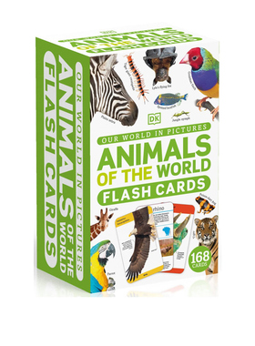 英文原版 Our World in Pictures Animals of the World Flash Cards DK动物闪卡 DK儿童动物科普读物