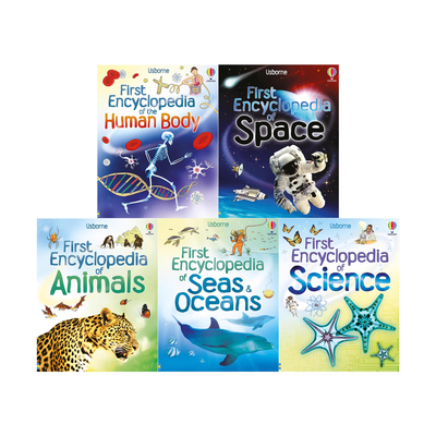 英文原版 Usborne First Encyclopedia of Science/Human Body/Space/Seas and Oceans  科学/人体/太空/海洋百科全书