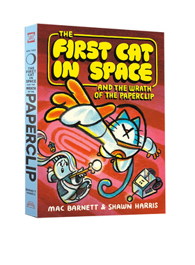 英文原版 The First Cat in Space and the Wrath of the Paperclip 太空猫漫画 全彩漫画绘本图画书 冒险章节小说 青少年课外阅读