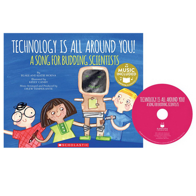 英文原版 Cantata Learning系列 Technology is All Around You 科技在你身边 绘本附CD 歌谣学英语 STEM教育绘本 Scholastic