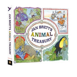 Animal 收藏版 Jan Three Bears 英文原版 汪培珽第5五阶段 Treasury Brett 四个故事 合辑 4个故事精装 Snow 圣诞节庆绘本