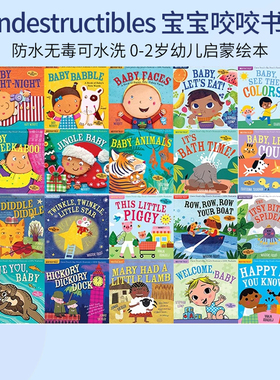 英文原版绘本 Hey Diddle Diddle 英文儿歌童谣 Sesame Street 芝麻街 Indestructibles 咬咬书 防水无毒可咬婴幼儿书 Workman出品