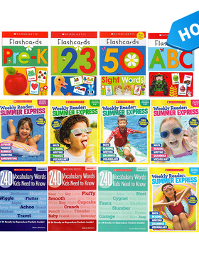 240 Vocabulary Words 英文原版学乐儿童词汇字卡暑期练习册  Weekly Reader Summer Express Workbook  Scholastic