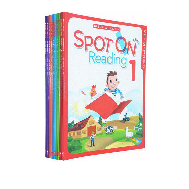 英文原版 Scholastic Spot On Reading 10册 学乐阅读书练习册 学前儿童小学高阶练习作业 彩图版