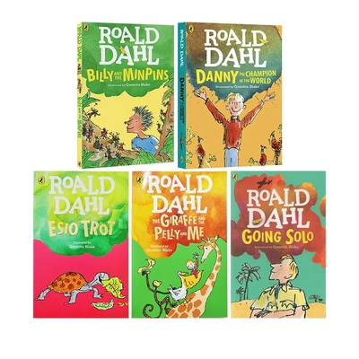 Roald Dahl 罗尔德达尔小说 英版 5册合售  The Giraffe and the Pelly and Me 长颈鹿、小鹈儿和我 Esio Trot 咕呜爱情咒