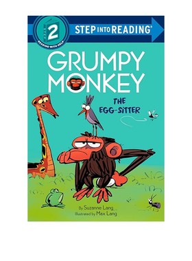 英文原版  Grumpy Monkey The Egg-Sitter 暴躁猴系列 把你的坏脾气发泄出来 Step into reading L2 美国兰登经典分级读物二阶段
