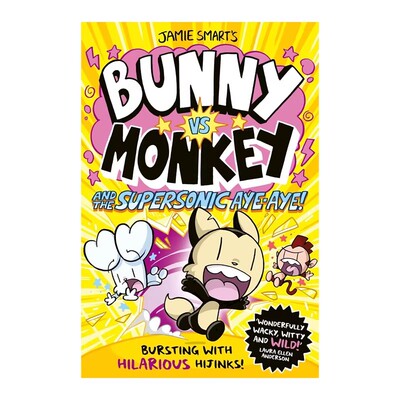 预售 英文原版 Bunny vs Monkey and the Supersonic Aye-aye! 4 超音速狐猴 儿童漫画故事书 幽默搞笑故事集