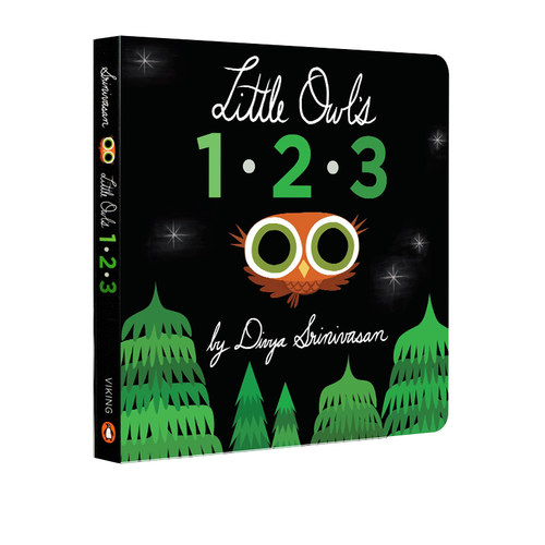 英文原版 Little Owl's 1-2-3 小猫头鹰 纸板书 认识数字 启蒙认知图画故事绘本 Divya Srinivasan