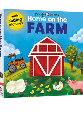 英文原版 Sliding Pictures: Home on the Farm 农场上的家 立体变景书 儿童启蒙阅读 亲子互动趣味游戏书 Roger Priddy