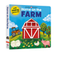 儿童启蒙阅读 Farm Pictures 家 Home 农场上 Sliding 亲子互动趣味游戏书 the 英文原版 Priddy Roger 立体变景书