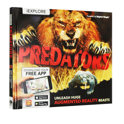 英文原版 iExplore Predators  科学跑出来AR系列 3D实境虚拟现实互动书