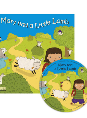 英文原版 附CD Mary Had A Little Lamb 大开本洞洞书 韵文童谣绘本 Child's Play 系列英语启蒙认知图画书