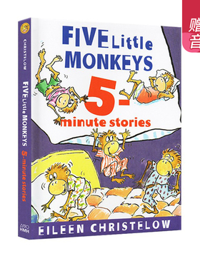 预售 Five Little Monkeys 五只小猴子 新版8个故事精装绘本 英文原版 廖彩杏书单 jumping on the bed sitting in a tree
