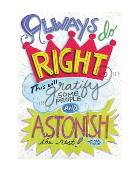 英文原版  Always Do Right POP Chart学乐激励学习励志海报 Scholastic 出品 装饰海报