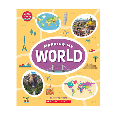 英文原版 Learn About Mapping World 学乐 跨学科教育读物 学习地图和地图技能 科普知识类绘本图画书