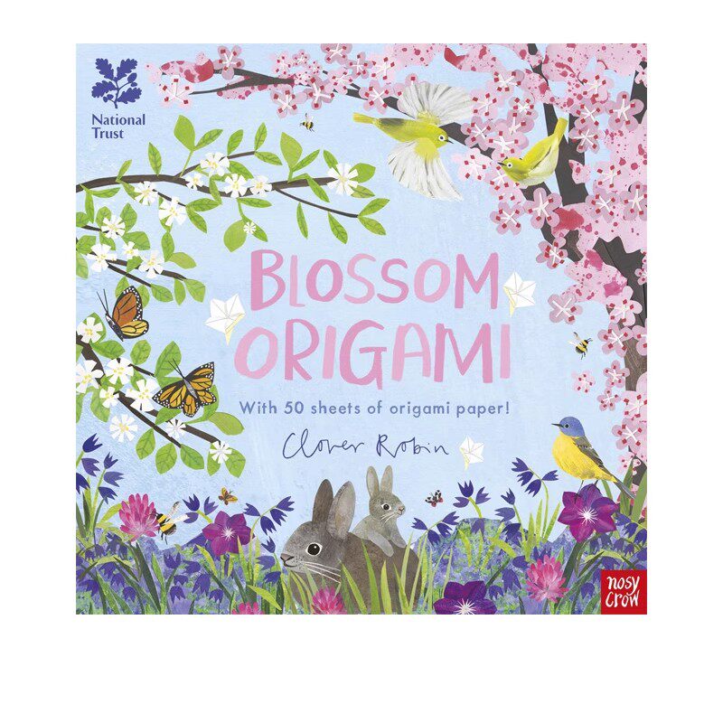 英文原版 National Trust: Blossom Origami 折纸艺术 包含13种教学和50张折纸 儿童动手能力培养 艺术启蒙 动手能力培养