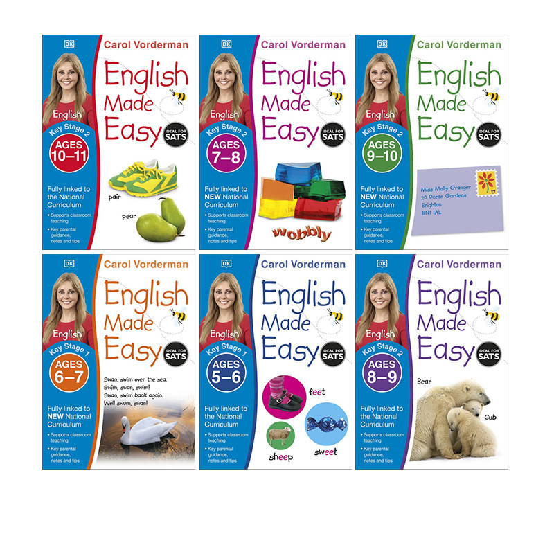 英文原版 DK English Made Easy Ages 5-6-7-8-9-10-11 6册合售 英语轻松学练习册 儿童启蒙学习用书国外英语课外教材