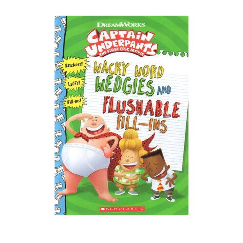 英文原版 Captain Underpants Movie 内裤超人队长 内裤超人历险记 电影手册电影 练习册 附贴纸