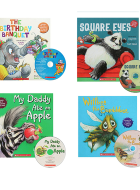 Craig Smith 英文原版绘本 Fantastically Funny Song系列 Willbee the Bumblebee/Square Eyes 4册附CD 幽默故事亲子图画