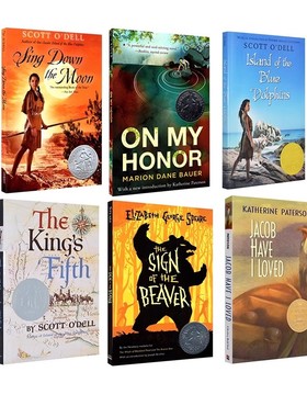 英文原版 Newbery Award 纽伯瑞获奖小说 6册  Island of the Blue Dolphins 蓝色海豚岛 The King's Fifth 国王的五分之一