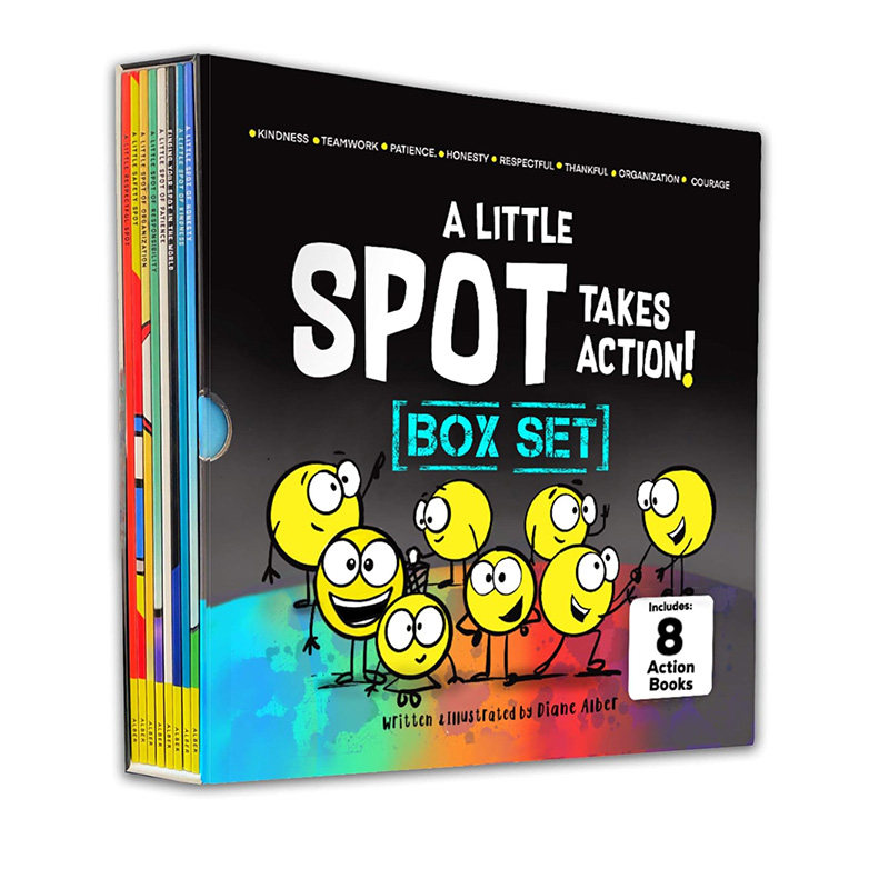 预售 英文原版 豆豆家族的魔法情商课 A Little SPOT Takes Action!一点点行动 8册盒装 儿童创意启蒙绘本 情绪管理
