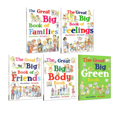 英文原版绘本 The Great Big Book of Families/Friends/Feelings/Body 家庭朋友情感系列大书 5册合售情商管理家庭关系二胎故事书