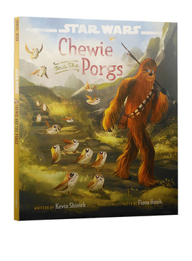 英文原版 Star Wars Chewie and the Porgs 星球大战 原力滚滚丘仔与波格鸟 精装图画绘本