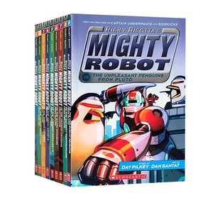 内裤 Ricky Robot 英文原版 超人队长同作者 全彩儿童桥梁 Pilkey Ricotta 中小学英语阅读 Mighty Dav 威猛机器人9册