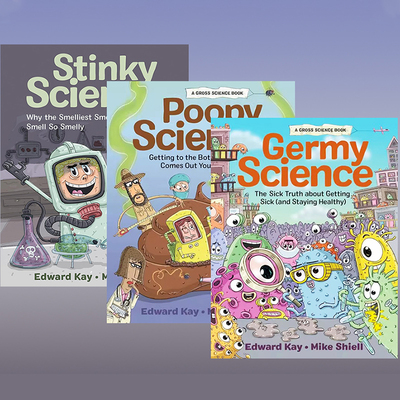 英文原版 Edward Kay 3册精装 生物科学绘本图画 Poopy Science/Germy Science/Stinky Science儿童科普知识 Edward Kay