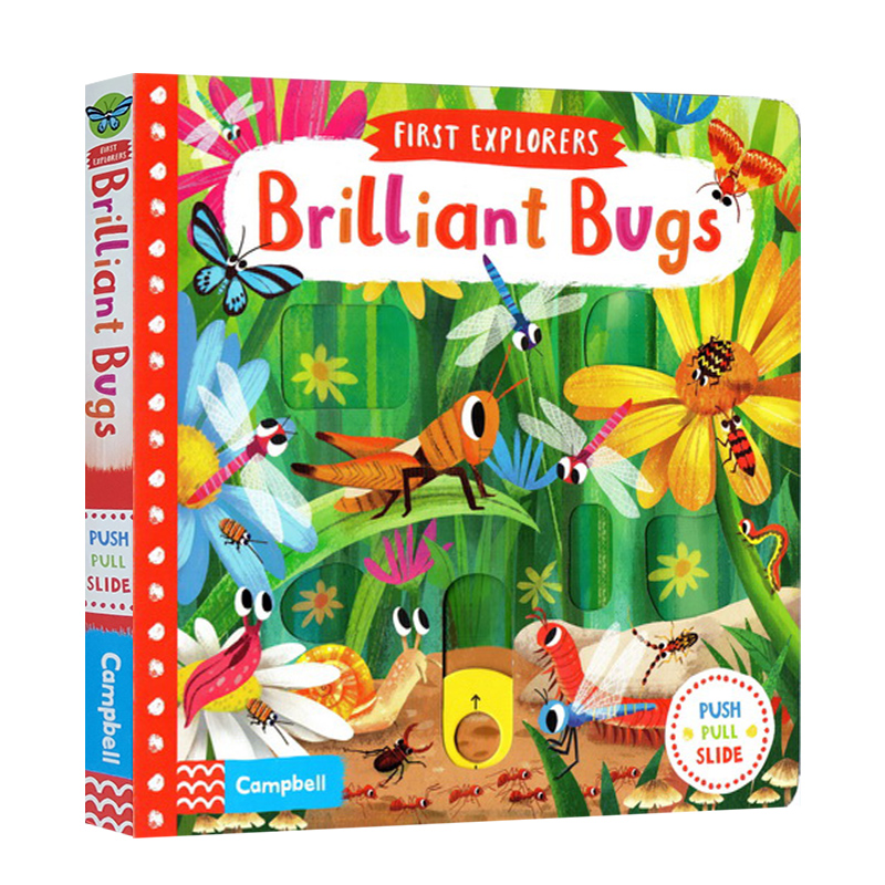 英文原版绘本 First Explorers Brilliant Bugs 小小探索家 聪明的虫子 儿童启蒙机关活动操作纸板书
