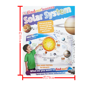 英文原版 DKfindout! Solar System Poster DK findout DK小科学馆系列 科普学习挂图海报
