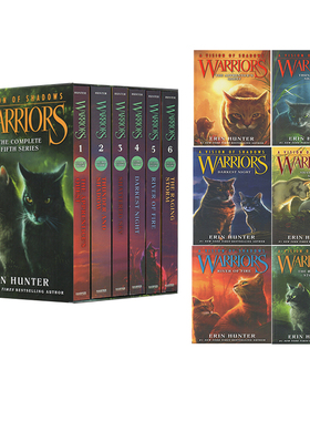 六部曲 猫武士暗影幻象 英文原版 Warriors A Vision of Shadows Box Set 1-6 儿童文字章节桥梁书 中小学生读物 Erin Hunter