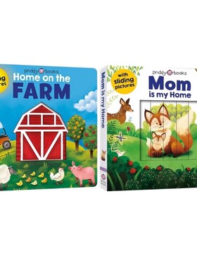 英文原版 Sliding Pictures 系列 Mom Is My Home/Spooky Halloween 圣诞节主题 立体变景书 儿童启蒙阅读 Roger Priddy
