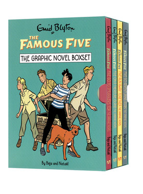 Famous Five Graphic Novel Boxset 4册套装 金银岛上的五个人 全彩漫画幽默爆笑图画书
