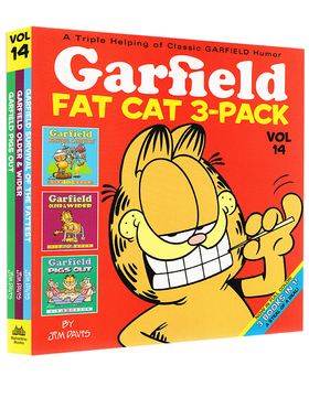 预售 加菲猫漫画三合一 合订本14 GARFIELD FAT CAT 3 PACK 14 英文原版 经典趣味幽默漫画 儿童课外阅读图画故事书 Jim Davis